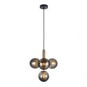 Lampa wisząca Ravena PND-2324-4B BRO+SG Italux Nowoczesna mosiądz