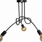 Lampa wisząca Spin 3 wisząca w kolorze czarnym z metalu Light Prestige długa E27