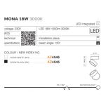 Lampa sufitowa MONA 18W AZ4546 AZZARDO ŁAMANA LED ᴓ 12 CM 3000K - 5