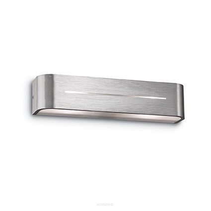 Kinkiet Posta AP2 ALLUMINIO Ideal Lux 009940   posiada metalową oprawę w kolorze aluminium świeci obustronnie