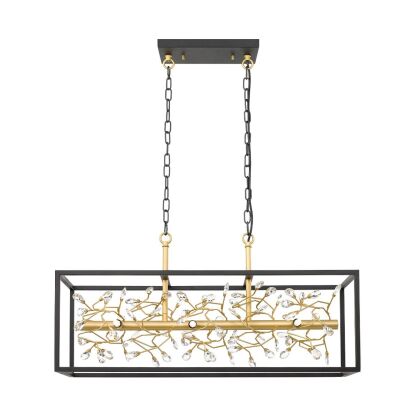 P0578-06C-P7TF SPRING LAMPA WISZĄCA CZARNO-ZŁOTA/BLACK-GOLD ZUMALINE