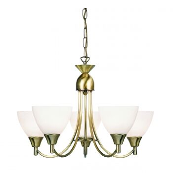Lampa wisząca ALTON antyczny mosiądz ENDON LIGHTING 1805-5AN  