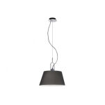  Lampa wisząca ALICANTE GREY AZzardo AZ2294 szary abażur z akrylową przesłoną nowoczesny  50 cm średnicy ścięty stożek - 2