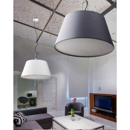  Lampa wisząca ALICANTE GREY AZzardo AZ2294 szary abażur z akrylową przesłoną nowoczesny  50 cm średnicy ścięty stożek