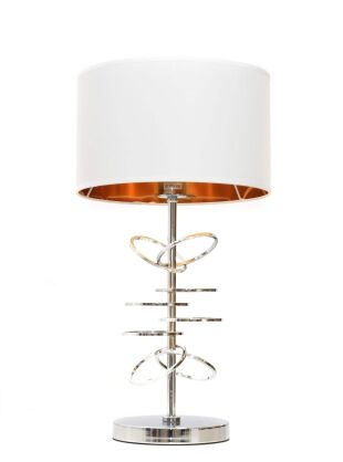 Lampa stołowa  MILARI LDT 5530 (WT+CHR) Lumina Deco 