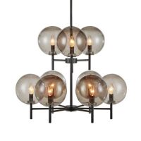 Lampa wisząca CROWN 107921 Markslojd CZARNA PODSTAWA  KLOSZE Z DYMIONEGO SZKŁA ELEGANCKA