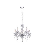 Żyrandol LAMPA wisząca MAGNOLIA RLD94016-5A Zumaline świecznikowa OPRAWA zwis na łańcuchu z kryształkami ze szkła akrylowego chrom przezroczysty nowoczesna tanio 