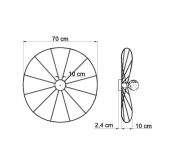 Plafon kinkiet ESKOLA TH.013CZ Sollux Lighting druciany loftowy 70cm - 4