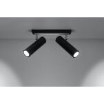 LAMPA SUFITOWA LISTWA SUFITOWA  DIREZIONE 2 CZARNY SOLLUX  Lampa Ścienna NOWOCZESNY stal  SL.0500 metalowa lampa  SOLLUX LIGHTING tuby - 2