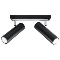  LAMPA SUFITOWA LISTWA SUFITOWA  DIREZIONE 2 CZARNY SOLLUX  Lampa Ścienna NOWOCZESNY stal  SL.0500 metalowa lampa  SOLLUX LIGHTING tuby