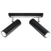  LAMPA SUFITOWA LISTWA SUFITOWA  DIREZIONE 2 CZARNY SOLLUX  Lampa Ścienna NOWOCZESNY stal  SL.0500 metalowa lampa  SOLLUX LIGHTING tuby