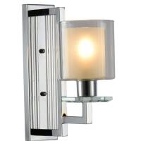 LAMPA ŚCIENNA KINKIET CHROMOWANY MANHATTAN W1 STYL ART DECO CHROM LDW 8012-1 (CHR)