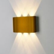 Kinkiet GINNA 3 IP 54 złoty kolorlampa ścienna AZ3485 Azzardo LED 6W 6 źródeł światła idealna do salonu