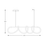 Lampa wisząca BALBO złota Zuma Line 20006PM-GD - 3