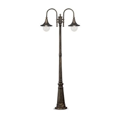 Lampa stojąca Cima PT2 Ideal Lux  024097  z odlewu aluminium i wykończona w kolorze czarno-złotym