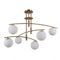 Lampa wisząca Senai PND-31322-6-HB Italux mosiądz kule