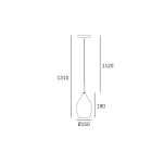 Lampa wisząca Kuala Lumpur - P01540WH pojedynczy zwis o opływowym kształcie kolor biały - 4