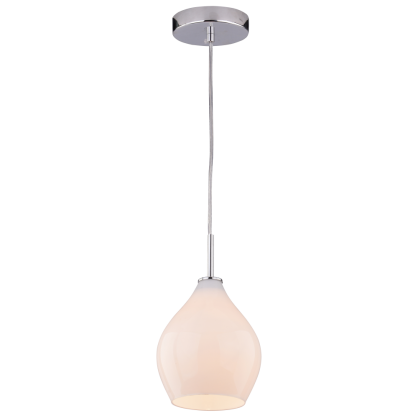 Lampa wisząca Kuala Lumpur - P01540WH pojedynczy zwis o opływowym kształcie kolor biały