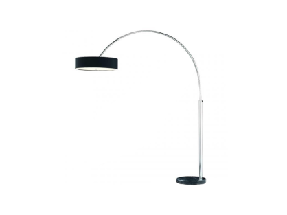 Lampa podłogowa ARUBA AZzardo TS 010131FAB AZ0169 abażur z tkaniny w kształcie ronda podstawa z metalu w kolorze czarnym