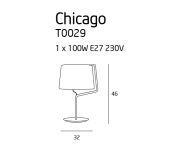 Lampa stołowa CHICAGO BK T0029  Maxlight  - 2