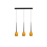 Lampa wisząca IZZA 3 MAT AMBER AZzardo AZ2322 klosze ze szkła o wykończeniu bursztynowym nowoczesna elegancka