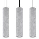 LAMPA  WISZĄCA LUVO 3 BETONOWA LOFTOWA TUBY minimalistyczna SL.0655 SOLLUX - 3