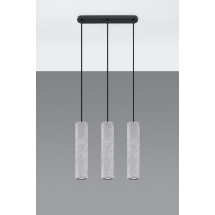 LAMPA  WISZĄCA LUVO 3 BETONOWA LOFTOWA TUBY minimalistyczna SL.0655 SOLLUX