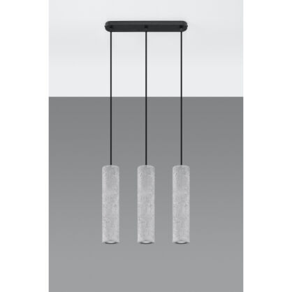 LAMPA  WISZĄCA LUVO 3 BETONOWA LOFTOWA TUBY minimalistyczna SL.0655 SOLLUX