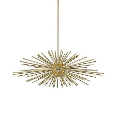 LAMPA WISZĄCA URCHIN ZUMALINE P0491-09E-F7DY ZŁOTA rozłożysta konstrukcja nieschematycznym wzornictwie 