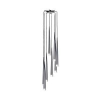 Lampa wisząca Stylo 8 AZzardo  AZ0257 chrom klosze w kształcie stożków na końcach szklane