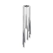 Lampa wisząca Stylo 8 AZzardo  AZ0257 chrom klosze w kształcie stożków na końcach szklane