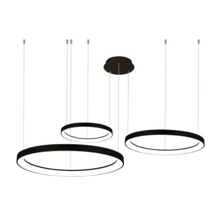 Lampa wisząca AGNES PENDANT 38+58+78 DIMM CCT SWITCH BK czarna Azzardo AZ5024