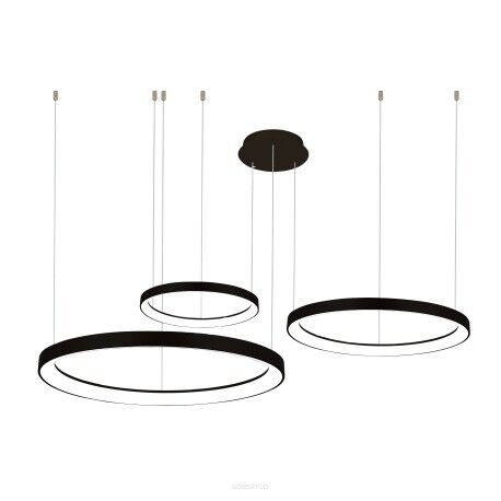 Lampa wisząca AGNES PENDANT 38+58+78 DIMM CCT SWITCH BK czarna Azzardo AZ5024