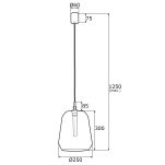 Lampa wisząca IRUN 4277 Argon Czarny szklany klosz - 2