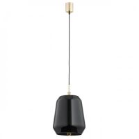 Lampa wisząca IRUN 4277 Argon Czarny szklany klosz