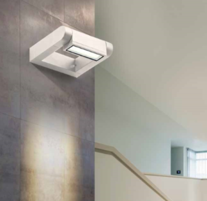 Kinkiet zewnętrzny FRAME WALL BRIGHT GRAY Azzardo AZ2133 IP54 nowoczesny w kolorze jasnej szarości 