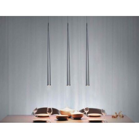 Lampa wisząca Asta III Orlicki Design stożkowe klosze wykonana ze stali w kolorze chromu LED