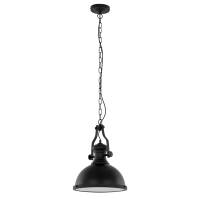 Lampa wisząca Maeva Italux MDM-2569/1 czarna lampa w stylu industrialnym idealna do jadalni nad stół posiada szklaną przesłonę