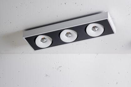 Oprawa natynkowa Lava X3 NT edge.LED CRI80 Labra   3.0727  techniczna prostokąt potrójna 7 cm wysokości LED różne kolory wykończenia