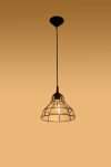 Loftowa Nowoczesna Lampa wisząca ANATA Czarna SL. 0146 klosz z metalu druciasty - 4