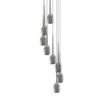 Lampa wisząca Izza 8 AZ2940 szklane klosze smoky