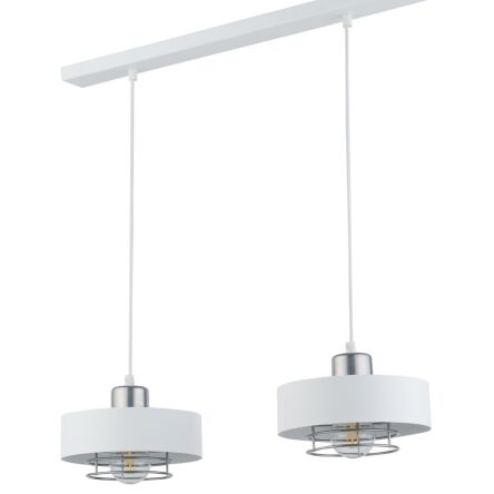 Lampa wisząca POKER 2 SIGMA 32067 BIAŁA SREBRNA LOFT