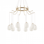 LAMPA WISZĄCA Żyrandol Karousel SP10 206394  NOWOCZESNY IP20  METAL lampa wisząca w kolorze mosiężnym Ideal Lux LAMPA WEWNĘTRZNA LED
