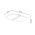 Plafon SALIA SL.1005 Sollux Lighting stal mleczne szkło - 5