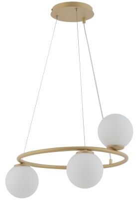 Lampa wisząca GAMA 33380 SIGMA złota podstawa białe kule