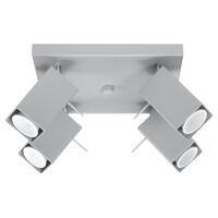 Efektowna lampa sufitowa listwa MERIDA 4  Szary SL. 0458 SOLLUX LIGHTING nowoczesny
