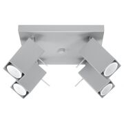  Efektowna lampa sufitowa listwa MERIDA 4  Szary SL. 0458 SOLLUX LIGHTING nowoczesny
