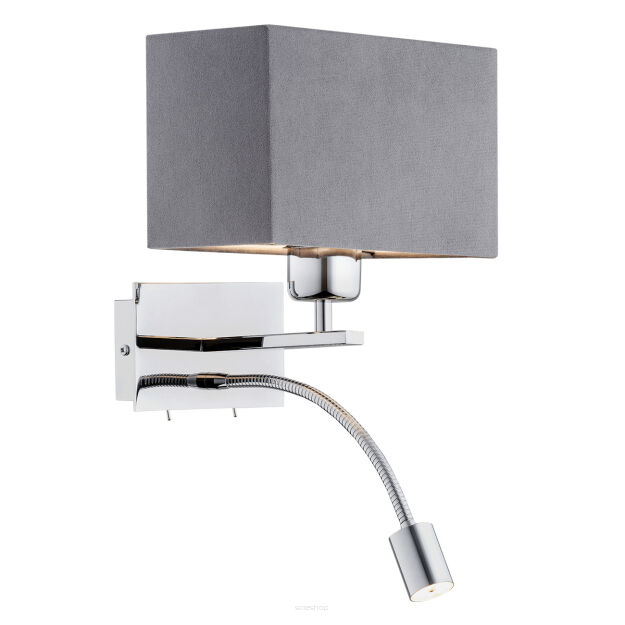 Kinkiet BILL 1053 Argon do czytania LED+ E27 hotelowa szara