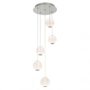 Lampa wisząca Rosario PND-12220121-5A-CR Nowoczesna chrom transparentne kule