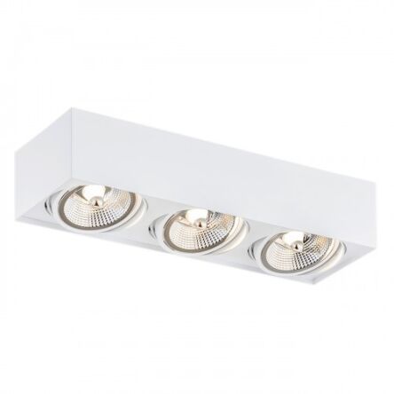 Lampa sufitowa natynkowa  RODOS PLUS 6117 Argon biała 3x ES111 techniczna